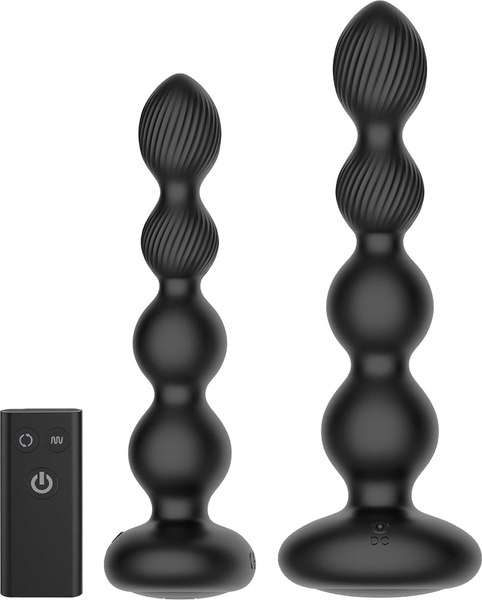 Вибропробка Nexus Tornado Beaded Probe Large с функцией вращения / TORP002 (черный)
