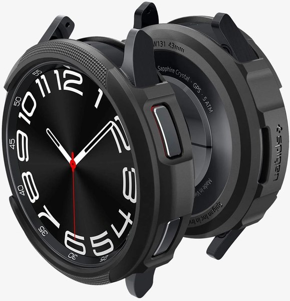 Защитный чехол для умных часов Spigen Liquid Air для Samsung Galaxy Watch 6 Classic 43мм / ACS06395 (Matte Black)