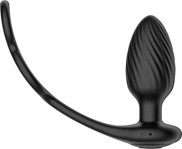Вибропробка Nexus Tornado With Cock & Ball Rings с функцией вращения / TORCB001 (черный)