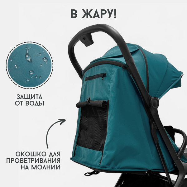 Детская прогулочная коляска Bubago Luna / BG 154-2 (синий)