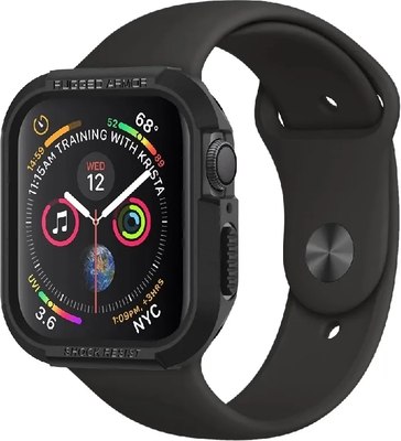 Защитный чехол для умных часов Spigen Rugged Armor для Apple Watch 4/5/6/7/8/9/SE / 062CS24469 (черный) - 