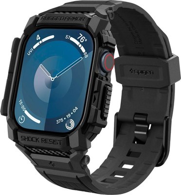Ремешок для умных часов Spigen Rugged Armor Pro для Apple Watch 10 42мм/ ACS08591 (черный матовый) - 