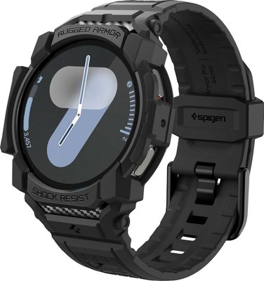 Ремешок для умных часов Spigen Rugged Armor Pro для Galaxy Watch 7 / ACS08338 (черный матовый) - 