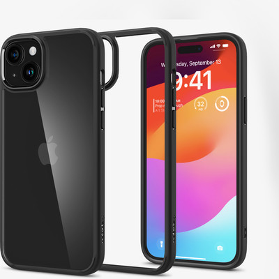 Чехол-накладка Spigen Ultra Hybrid для iPhone 15 Plus / ACS06657 (черный матовый) -