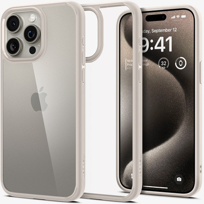 Чехол-накладка Spigen Ultra Hybrid для iPhone 15 Pro Max / ACS07209 (Natural Titanium) -