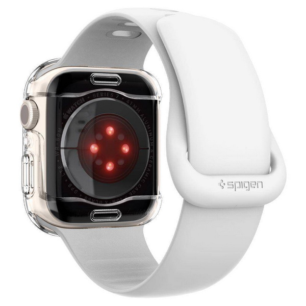 Защитный чехол для умных часов Spigen Ultra Hybrid для Apple Watch 7/8/9 / ACS04613 (Crystal Clear) — фото 3