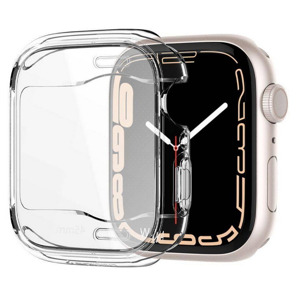 Защитный чехол для умных часов Spigen Ultra Hybrid для Apple Watch 7/8/9 / ACS04611 (Crystal Clear) — фото 3