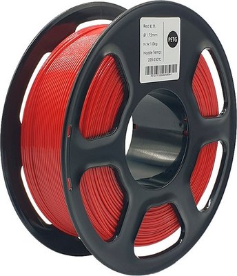 Пластик для 3D-печати Mitek PETG (1.75мм, 1кг, красный прозрачный) - 
