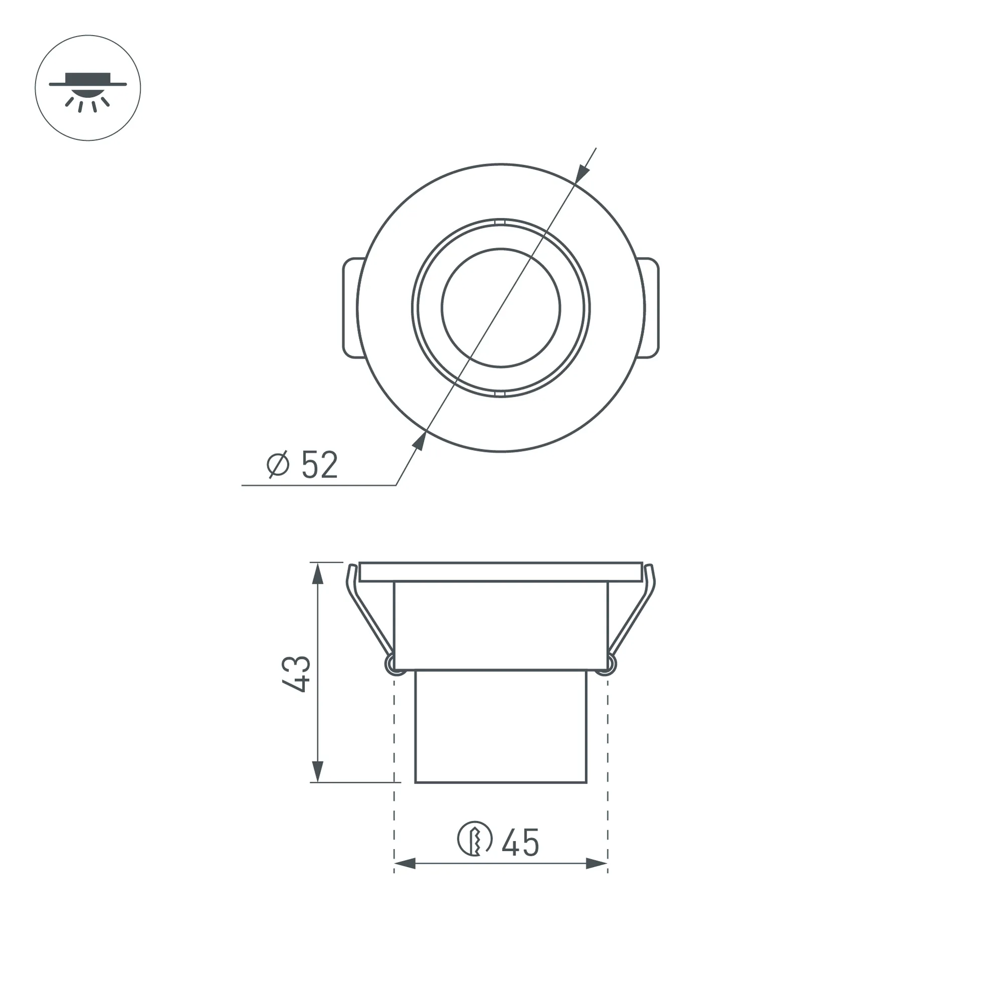 Точечный светильник Arlight LTM-R52WH 3W Day White 30deg / 014914 — фото 3