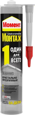 Клей-герметик Момент Монтаж Один для всего (280мл, прозрачный) - 