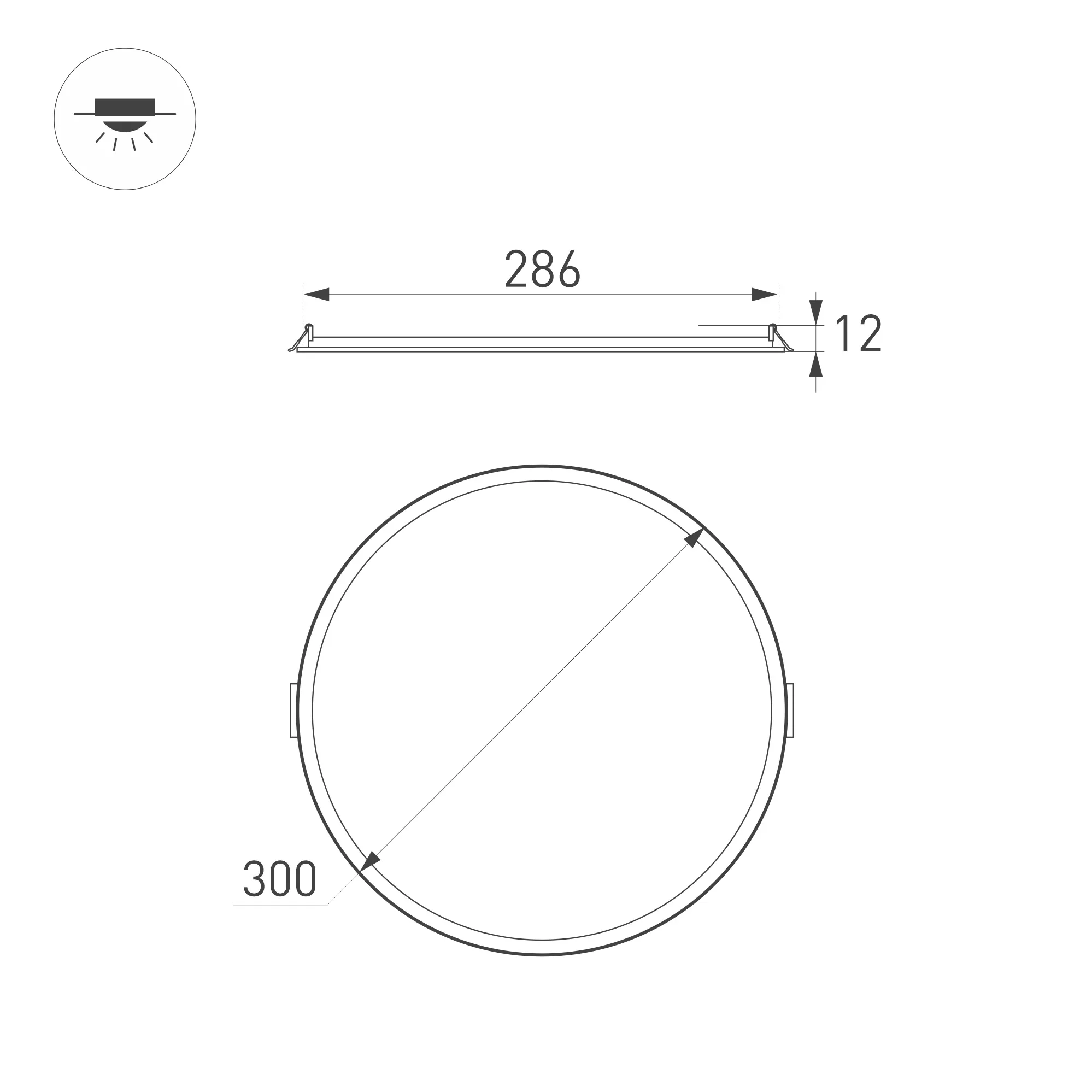 Точечный светильник Arlight DL-EDGE-R300-24W Day4000 WH 115deg / 034725 — фото 2