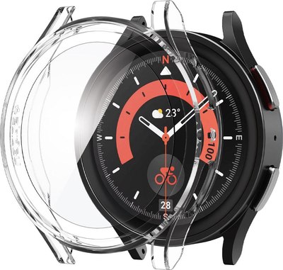 Защитное стекло для умных часов Spigen Thin Fit & Tempered Glass для Galaxy Watch 5 Pro 45mm / ACS05400 (Crystal Clear) - 
