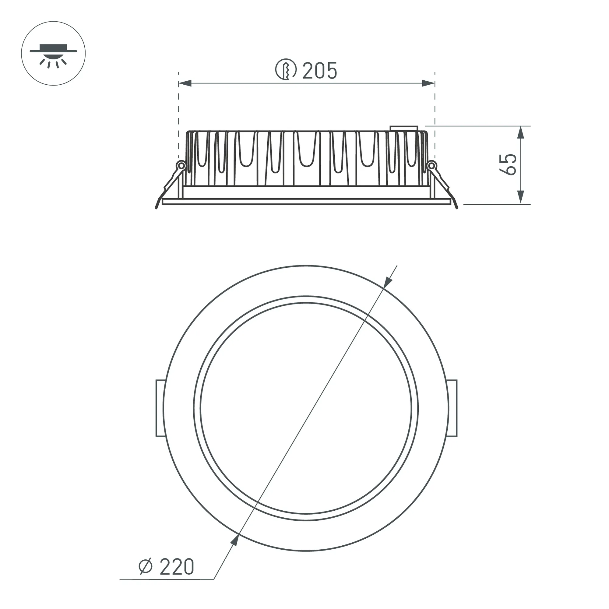 Точечный светильник Arlight MS-MIST-BUILT-R220-30W Day4000 WH 110deg / 039064 — фото 3