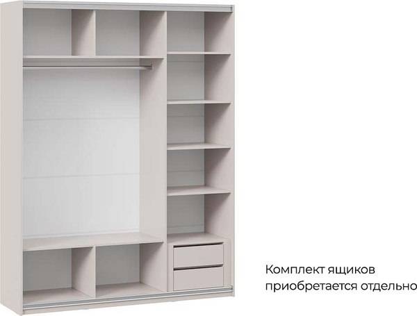 Шкаф-купе ТриЯ Оскар Т2 1800 / 271163 (ручка черная/кашемир)