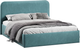 Двуспальная кровать ТриЯ Тиффани Тип 1 c ПМ 180x200 (микровелюр Wellmart Indigo) - 