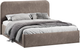 Двуспальная кровать ТриЯ Тиффани Тип 1 c ПМ 180x200 (микровелюр Wellmart Latte) - 