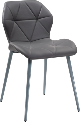 Стул Woodville Вальд / 464192 (экокожа серый/серый глянец) - 