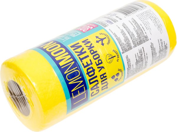 Набор салфеток хозяйственных Lemon Moon Вискозные в рулоне L406 (30шт)