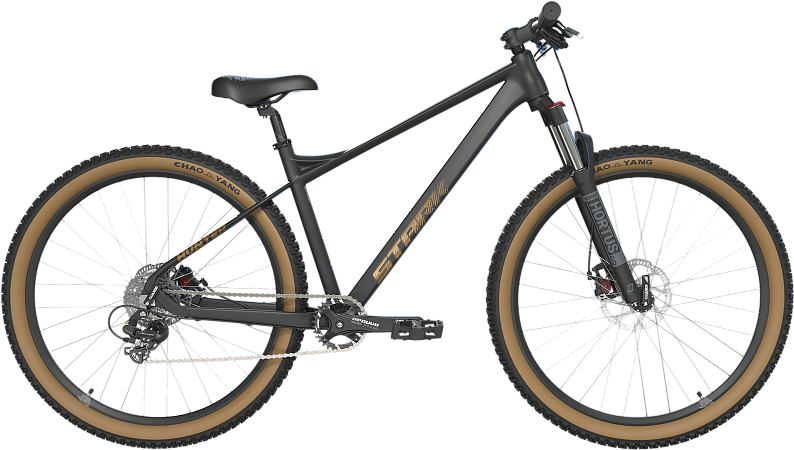 Велосипед STARK Hunter 29.1 D 2025 (17.5, черный матовый/песочный, разобранный, в коробке)