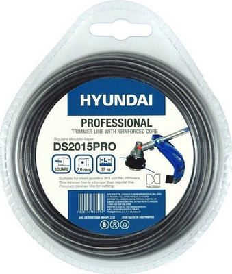 Леска для триммера Hyundai 2.0мм / DS-2015 PRO
