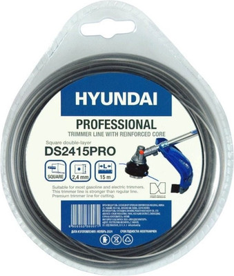 Леска для триммера Hyundai 2.4мм / DS-2415 PRO