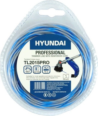 Леска для триммера Hyundai 2.0мм / TL-2015 PRO