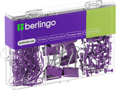 Набор канцелярских мелочей Berlingo Mcn_12000a (120пр, фиолетовый) - 