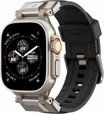 Ремешок для умных часов Spigen Durapro Armor Pu для Apple Watch / AMP07591 (черный) - 