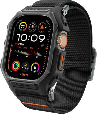 Ремешок для умных часов Spigen Lite Fit Pro для Apple Watch Ultra 1/2 / ACS07104 (черный матовый) - 