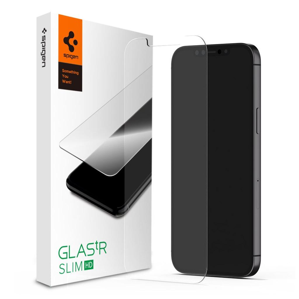 Защитное стекло для телефона Spigen Glas.tr Slim для iPhone 12 Mini / AGL01533 (Clear)
