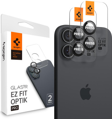 Набор защитных стекол для телефона Spigen Optik Pro Ez Fit Camera Protector iPhone 16/16 Pro / AGL07921 (2шт, черный) -