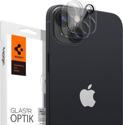 Набор защитных стекол для телефона Spigen Optik.tr Camera Protector для iPhone 14/14 Plus / AGL05229 (2шт, Crystal Clear) -