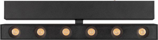 Трековый светильник Arlight MAG-DOTS-FOLD-25-S200-6W Warm3000 BK 30deg / 034217