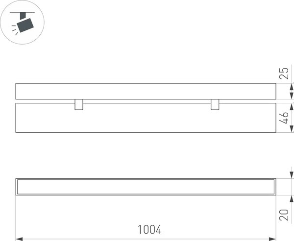 Трековый светильник Arlight MAG-FLAT-FOLD-25-S1004-30W Day4000 BK 100deg / 034243