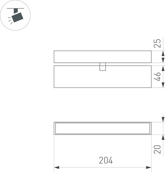 Трековый светильник Arlight MAG-FLAT-FOLD-25-S200-6W Warm3000 WH 100deg / 050067