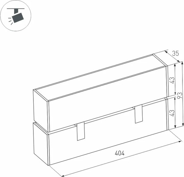 Трековый светильник Arlight MAG-FLAT-FOLD-45-S405-12W Day4000 WH 100deg / 026990