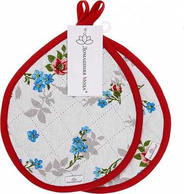 Набор прихваток Домашняя мода Розовый ноктюрн Капелька 20х25 (2шт) - 