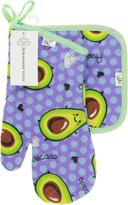 

Набор прихваток, Авокадо Вид 2/2 Варежка 15х30 + прихватка 20х20
