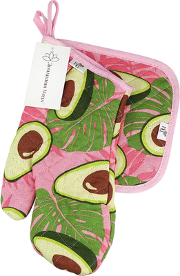 

Набор прихваток, Авокадо Вид 7/1 Варежка 15х30 + прихватка 20х20