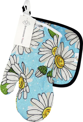 

Набор прихваток, Душистая ромашка Вид 4 Варежка 15х30 + прихватка 20х20