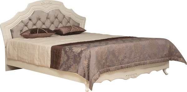 Двуспальная кровать Олмеко Кантри патина с ортопед. основанием 160x200 / 06.121