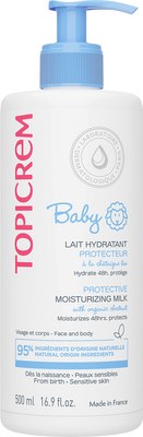 Молочко для тела детское Topicrem Baby Защитное увлажняющее (500мл) - 