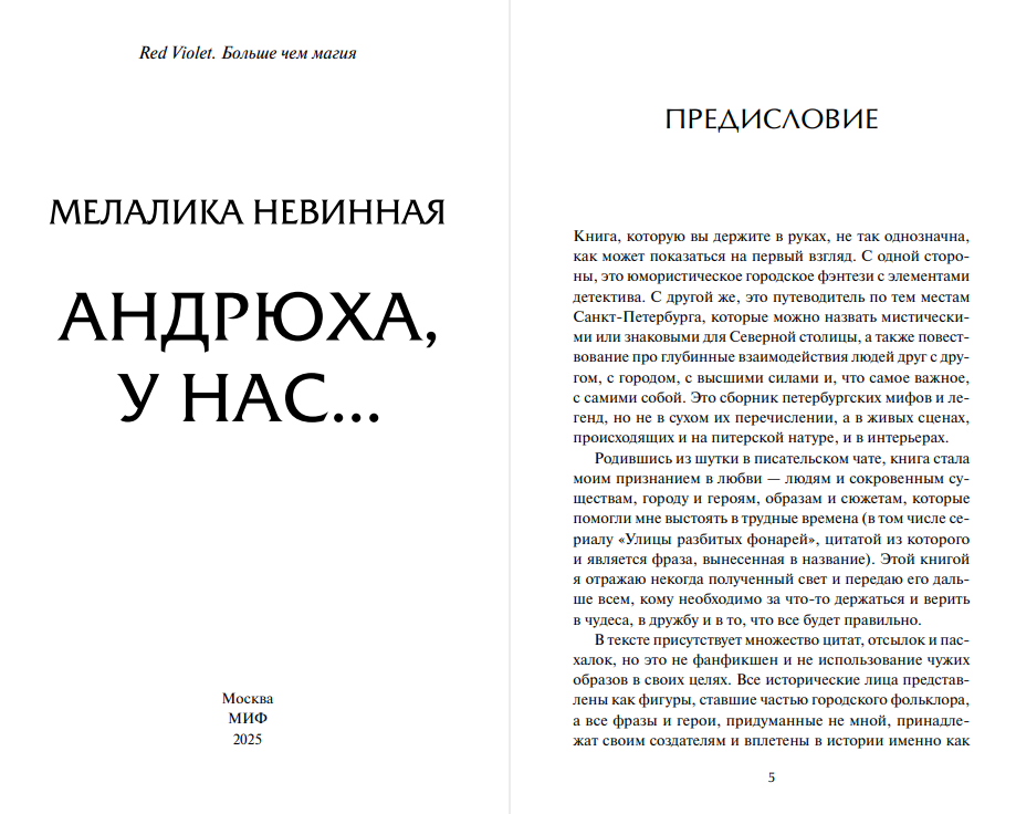 Художественная книга МИФ Андрюха, у нас... Твердая обложка (Невинная Мелалика) — фото 3