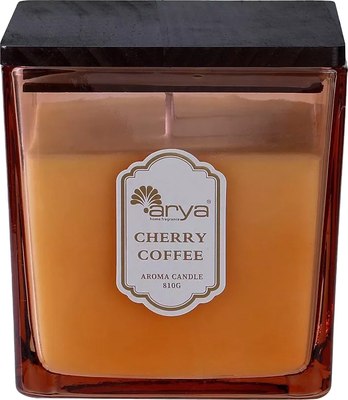 Свеча Arya Ароматическая Cherry Coffee / 8680943254276 (янтарь) - 