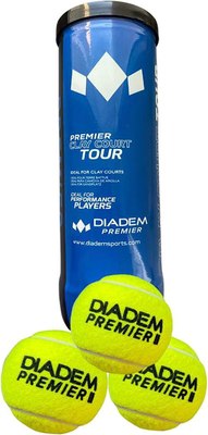 Набор теннисных мячей Diadem Premier Clay Court Tour 3B / EUROPE-BALL-CLAYTOUR-3B (3шт) - 