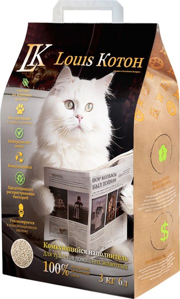 Наполнитель для туалета Louis Котон 6л/3кг