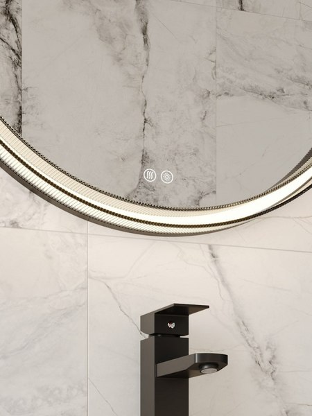 Купить Зеркало Teymi Lina Romantic Black D60 LED / T20132 в Минске