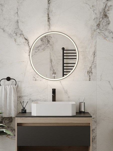 Зеркало Teymi Lina Romantic Black D60 LED / T20132