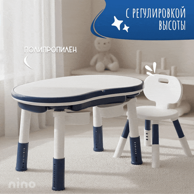 

Комплект мебели с детским столом, Play BS-8830+8833C(Blue)