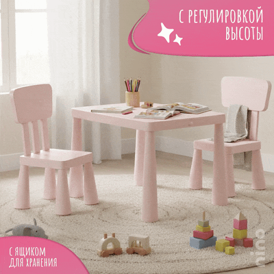 

Комплект мебели с детским столом, Polo BS-8836(Pink)